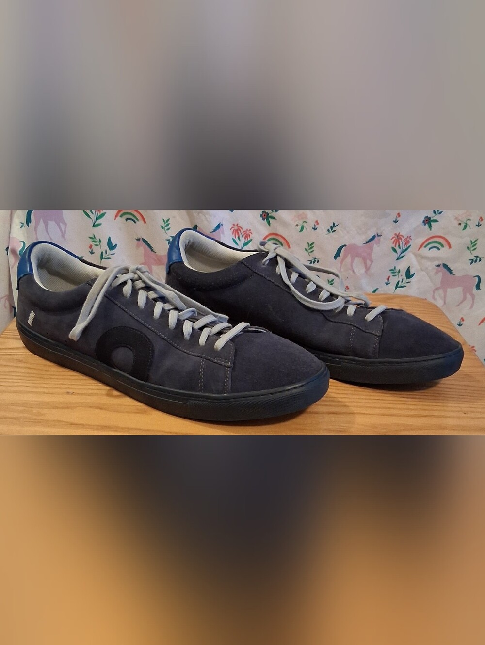 EUC Oliver Cabell Low 1 Marine Blue Suede Casual Everyday Sneaker Shoe SZ 13